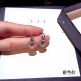 Pendientes de cobre de lujo simples de moda femenina de temperamento con microtachuelas