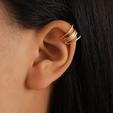 1 pieza Clips de oreja de cobre chapado geométrico de estilo simple