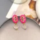 1 par de pendientes colgantes de circonita de latón con incrustaciones de rombo retro