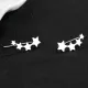 1 par de aretes chapados en cobre con forma de estrella de estilo simple