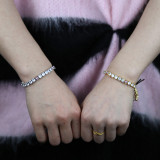 Pulseras de circón con incrustaciones de cobre y ojos de hip-hop
