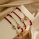 Pulseras de tejido de cobre con oso informal