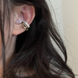 1 pieza Ear Cuffs de circonio de cobre con incrustaciones chapadas en forma de C de viaje de estilo Simple