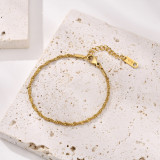 Pulseras plateadas oro 18K del acero inoxidable de la raya espiral de Streetwear del estilo simple al por mayor
