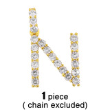 Nuevo 26 collares del alfabeto inglés, joyería creativa, collar con alfabeto de diamantes, venta al por mayor
