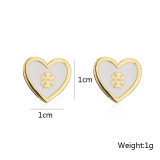 Pendientes Vintage Con Forma De Corazón De Aceite De Gota De Oro De Cobre De 18 Quilates.