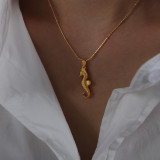 Collar pendiente plateado oro Titanium del acero 18K del cangrejo de serpiente del estilo moderno a granel