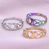 Anillos chapados en oro de acero inoxidable Commute Moon