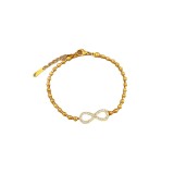 Pulseras de diamantes artificiales con incrustaciones de acero y titanio Sweet Infinity