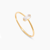 Anillos De Circón Con Incrustaciones De Cobre Geométricos De Moda 1 Pieza
