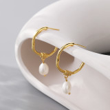 1 par de pendientes colgantes chapados en oro y cobre redondos de estilo vintage