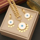 IG Style Streetwear Ojo Acero Inoxidable Borla Esmalte Pulseras Pendientes Collar