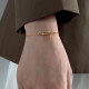 Pulseras chapadas en oro de bambú y titanio de estilo simple