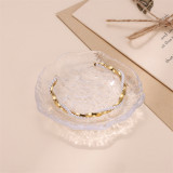 Brazalete con cuentas de perlas artificiales de acero inoxidable Glam