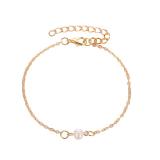 Pulsera de aleación de cuentas simples NHDP145297