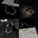 Pulseras de acero titanio con letras Hip-Hop 1 pieza