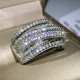 Anillos de circonio con incrustaciones de cobre redondo brillante 1 pieza