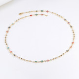 Collar Chapado En Oro De Cobre Con Ojo De Sol De Moda, 1 Pieza