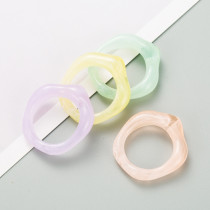 Conjunto de anillos de dragón Maca de resina de estilo simple de moda coreana