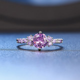 Anillos De Circón Con Incrustaciones De Cobre Redondos De Moda 1 Pieza