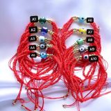 Moda Ojo Vidrio Cobre Pulseras Hechas a Mano 1 Pieza
