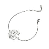 Pulseras de acero y titanio con forma de árbol de estilo moderno