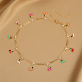 Collar de cobre con cuentas de mariposa, ojo del diablo, moda, 1 pieza