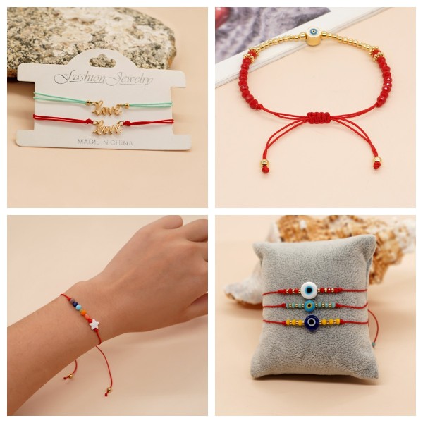 Pulseras de cuentas de cobre con ojo de viaje de estilo simple