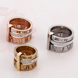 Joyería al por mayor del anillo de múltiples anillos de la moda del alfabeto romano