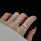 1 pieza Anillo abierto chapado en cobre con letra de moda