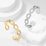 Brazalete de acero inoxidable estilo simple 1 pieza