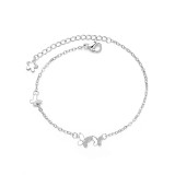 Pulseras con revestimiento de cobre de mariposa de estilo simple