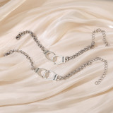 Joyería de la pulsera de la forma de las esposas de la aleación de la cadena de la perla de la moda joyería al por mayor