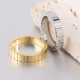 Anillos chapados en oro de titanio con revestimiento de acero de color sólido de estilo simple