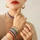 Pulsera de collar de circón de color retro de color sólido de estilo europeo y americano