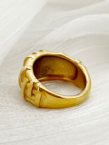 El viaje diario artístico del estilo del vintage alinea los anillos plateados oro del acero inoxidable a granel