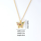 Collar pendiente del Zircon del cobre de la mariposa del estilo coreano del estilo francés a granel