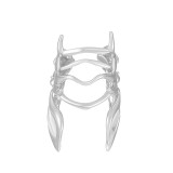 Clips de oreja de circonio de diamante artificial chapado en cobre de mariposa de alas de moda 1 pieza