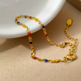 1 pieza, collar de pulseras para mujer chapado en oro con revestimiento de cobre geométrico para mujer