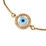 Nuevos accesorios Pulsera de ojo azul Ojo del diablo Micro incrustaciones de concha de diamante Pulsera de circón