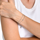 Pulseras de circón chapadas en oro de 18 quilates con incrustaciones de acero inoxidable de color sólido de estilo simple dulce al por mayor