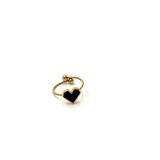 Lindos anillos abiertos de acero inoxidable con forma de corazón romántico