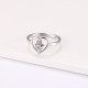 Anillos de acero inoxidable con forma de corazón de palma, estilo Simple, estilo IG, a granel