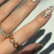 Anillos Ahuecados De Acero De Titanio Con Cara Sonriente De Moda
