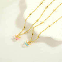 Collar pendiente plateado oro simple lindo del cobre 18K de la corona del estilo a granel