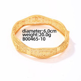 Brazalete chapado en oro con revestimiento de cobre redondo elegante para novia Glam