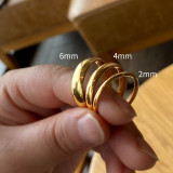 Anillos redondos de acero de titanio de moda