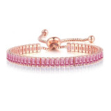 Estilo simple Geométrico Incrustación de cobre Pulseras de circón 1 pieza