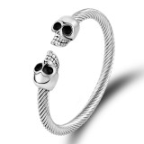 Brazalete De Acero Inoxidable De Color Sólido De Moda 1 Pieza