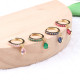 Pendientes de gota de agua con incrustaciones de circonio de Color, pendientes de temperamento, nuevo diseño de otoño, joyería con hebilla para oreja, venta al por mayor
